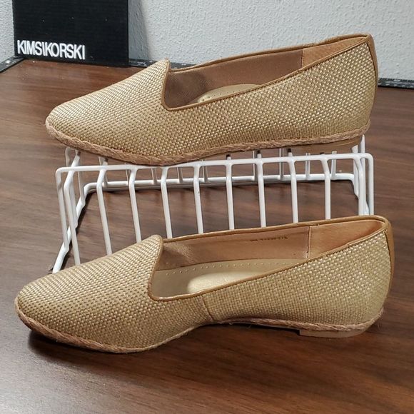 NEW Trotters Khaki Tan Linen Lizpadrille Espadrilles Flats Jute Size 8M - Picture 2 of 10